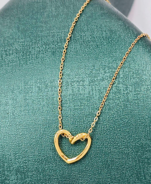 Chaîne avec Pendentif Cœur - Acier Inoxydable