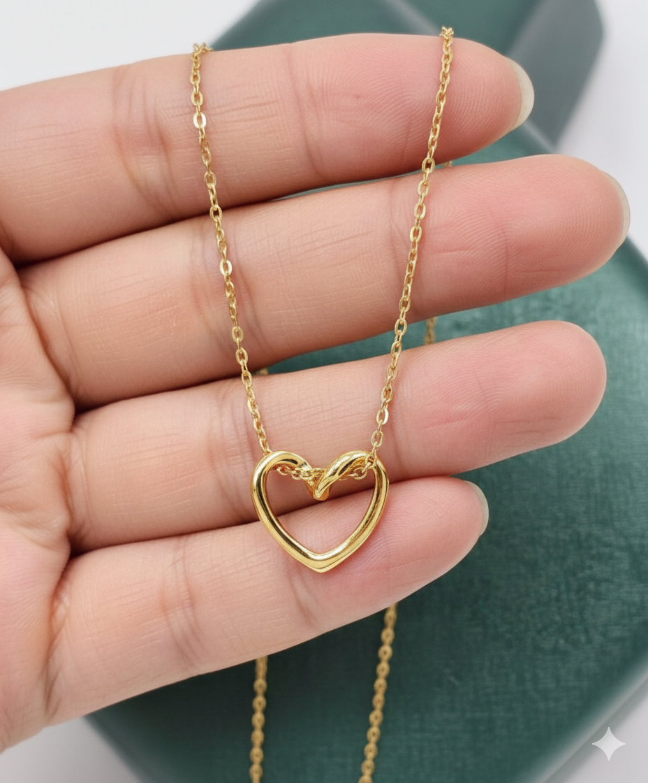 Chaîne avec Pendentif Cœur - Acier Inoxydable